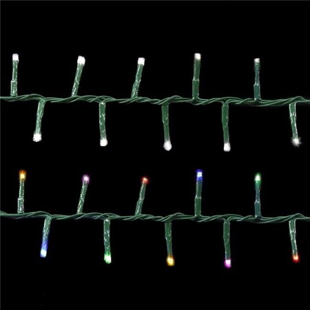 Santas Best Santas Best 251501 Holiday Wonderland 300 Light Starry 3 mm Micro Concave LED Compact String Light Set; Steady Multi 251501